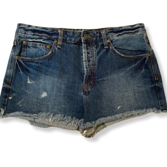 SOLD Free People Cut Off Shorts Jean Button Fly SZ 27 - Picture 3 of 7